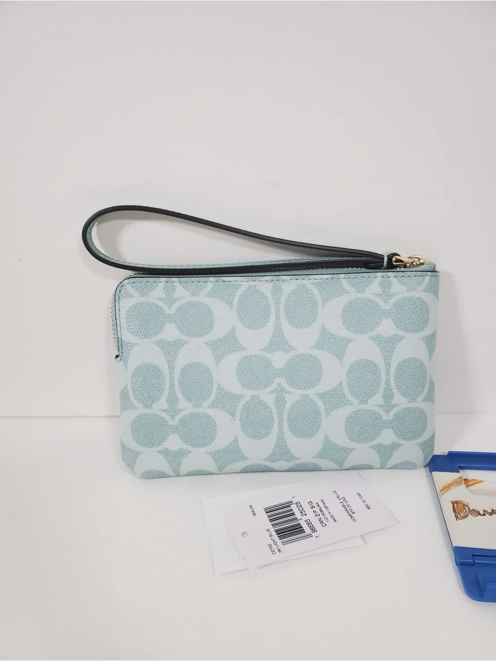 Coach Corner Zip Wristlet NWT